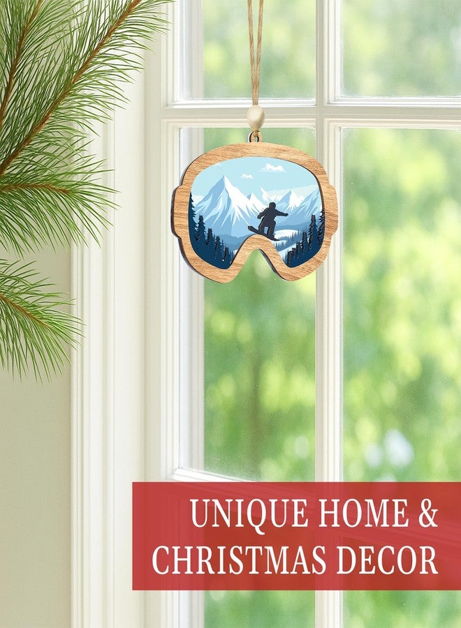 DINIZON Snowboarding Gifts for Men, Snowboard Ornament, Wooden Snowboarding Christmas Ornaments, Sport Ornaments, Unique Snowboarder Gifts for Women, Boys, Sports Lovers, Holiday Christmas Decor - Image 5